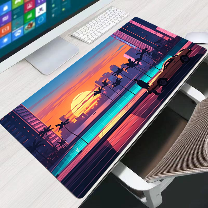 Retro Gaming Desk - Kleurrijke muismat met HD-print, game-notebook-bureaumat XXL,