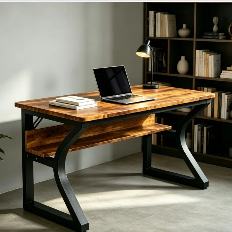 Retro Gaming Desk - Retro smeedijzeren computerbureau in Amerikaanse stijl,