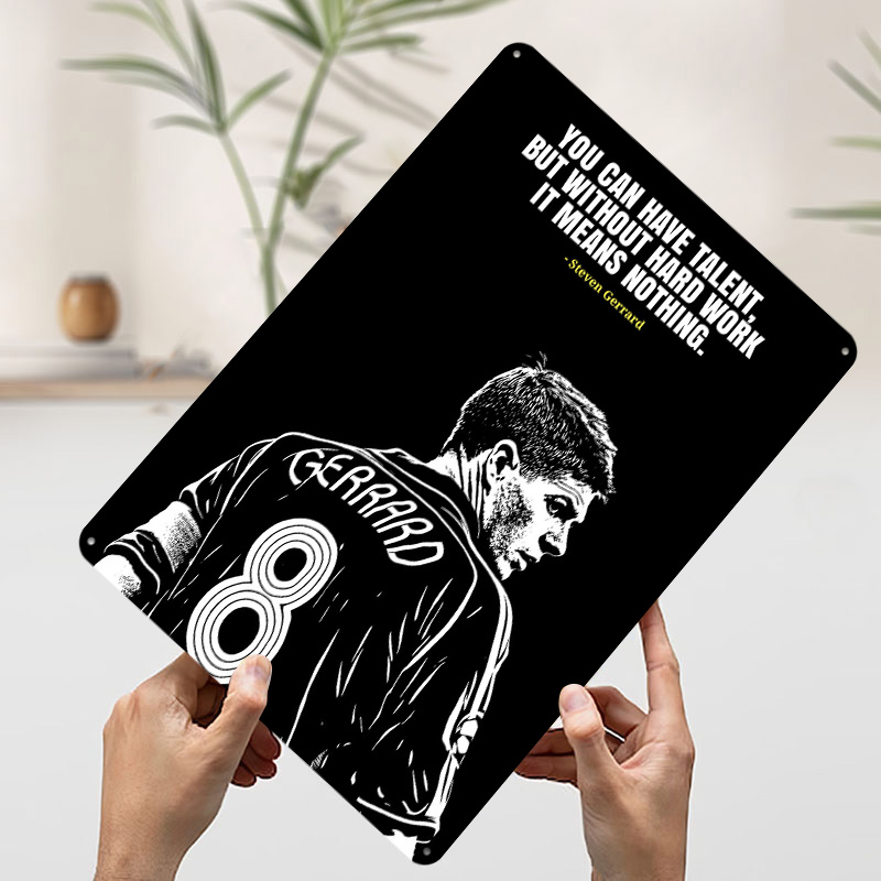 Steven Gerrard Quote Metal Pos - Retro Gaming Desk recensie en prijs