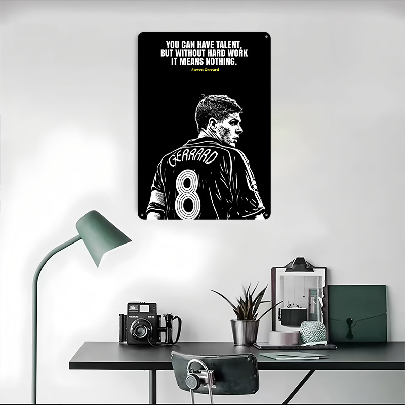 Steven Gerrard Quote Metal Pos - Retro Gaming Desk recensie en prijs