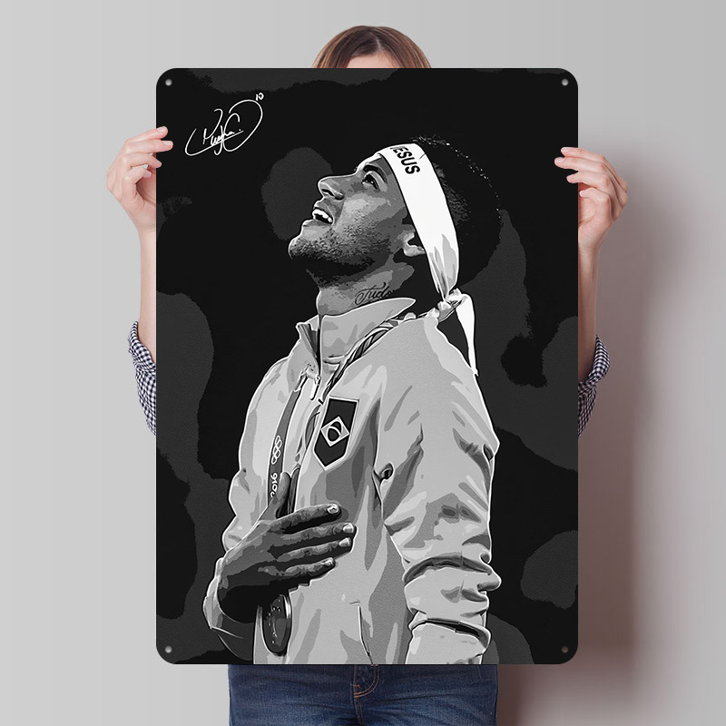 Neymar Jr. Portretposter op ma - Retro Gaming Desk recensie en prijs