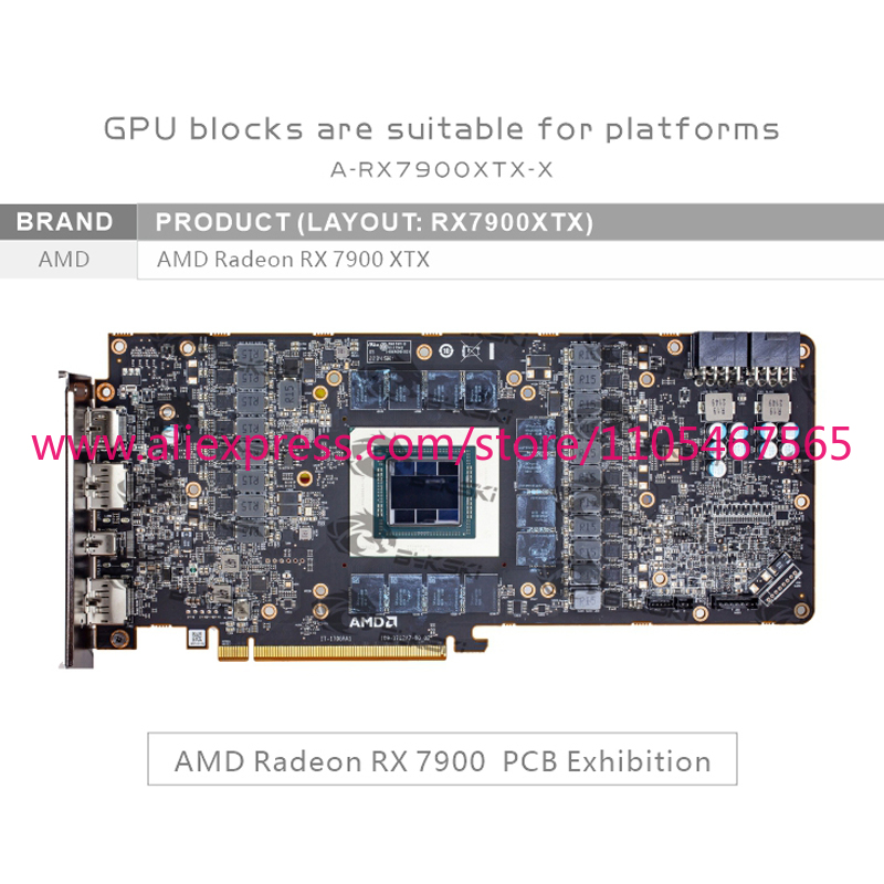 1PCS A-RX7900XTX-X Waterblok v - Amd Vga Rx 7900 Xtx recensie en prijs