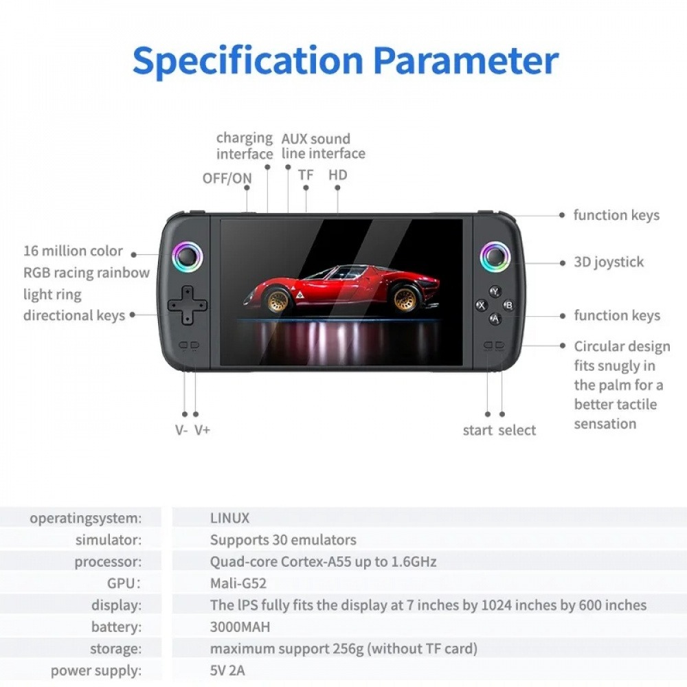 M27 7 inch IPS-scherm handheld - Console Retro Gaming Portable recensie en prijs