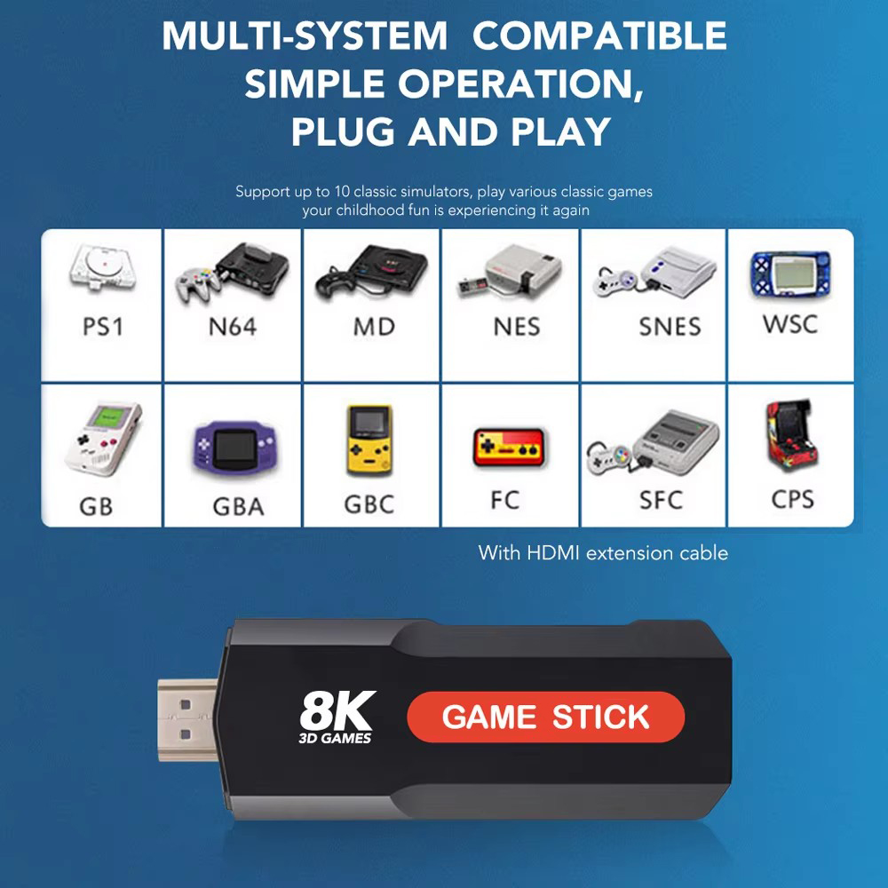 X2 Game Stick HD 4K 8K 3D Cons - Retro Gaming Android recensie en prijs